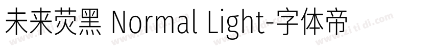 未来荧黑 Normal Light字体转换